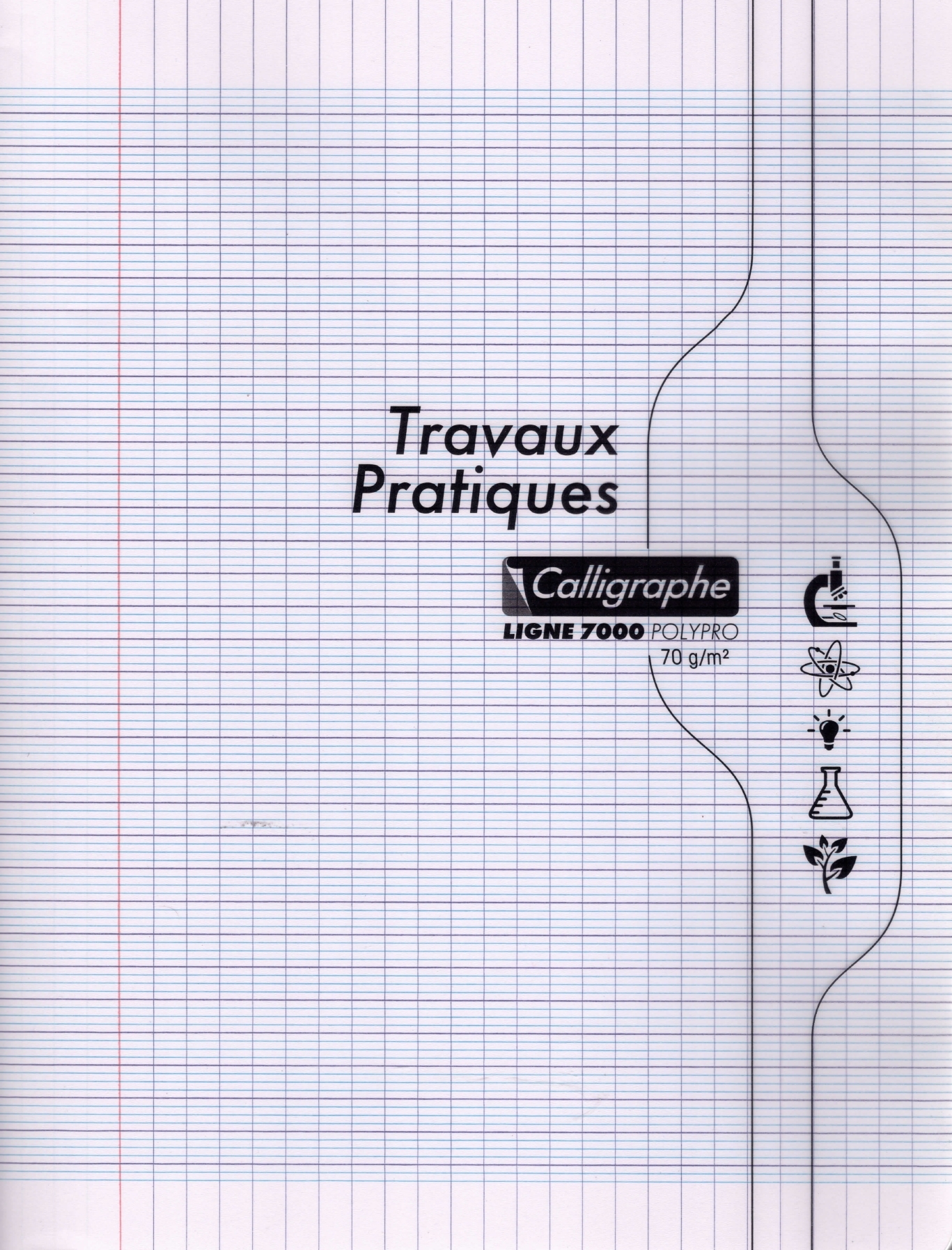 Cahier TP Polypro 288p 24x32 (moyen format) Calligraphe/Conquérant 70GRS