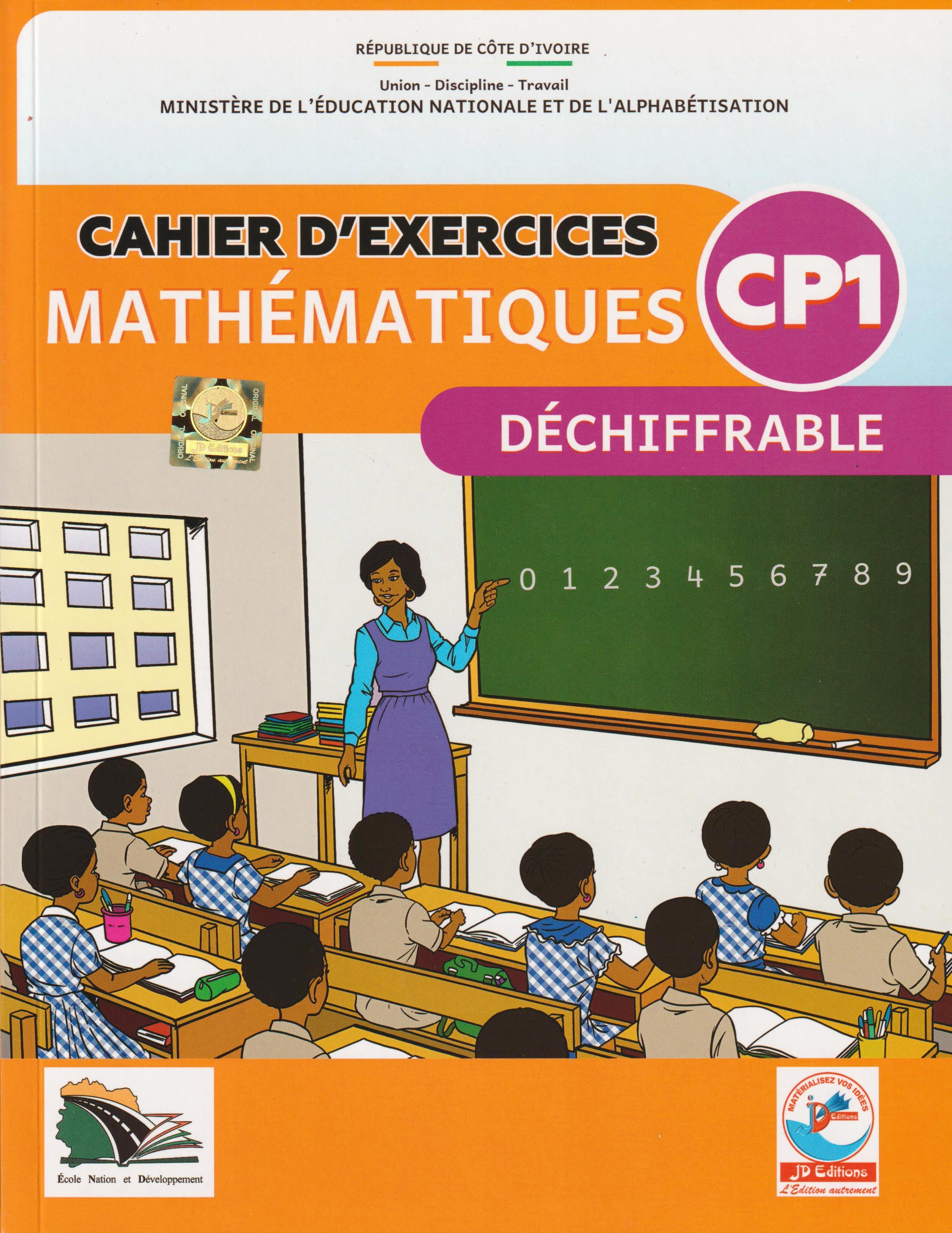 CAHIER D'EXERICES DU DECHIFFRABLE  CP1, JD EDITIONS